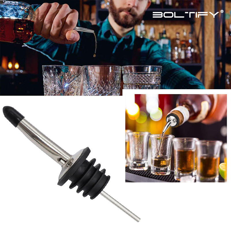 Wine Aerator Pour - BOLTIFY Silver Liquor Pourers, Stainless Steel