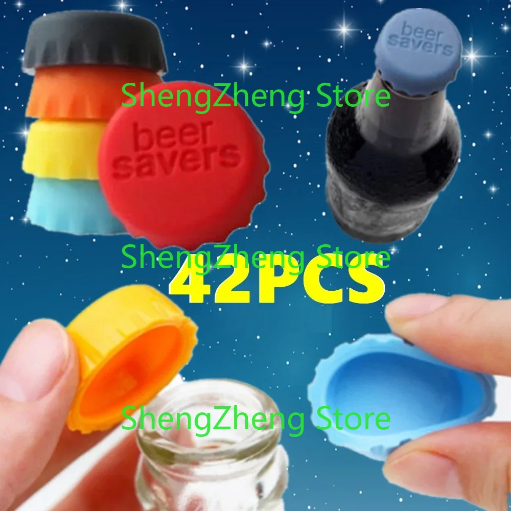 Wine With Beer Mix - 42Pcs Reusable Mix-colored Silicone Beer Bottle