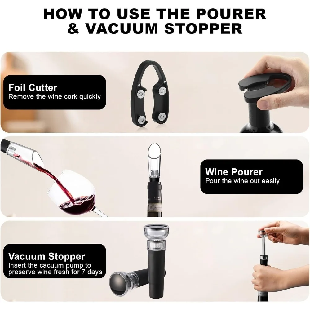 Electric Wine Opener Set Elect - Wine Opener Electric 评论和价格