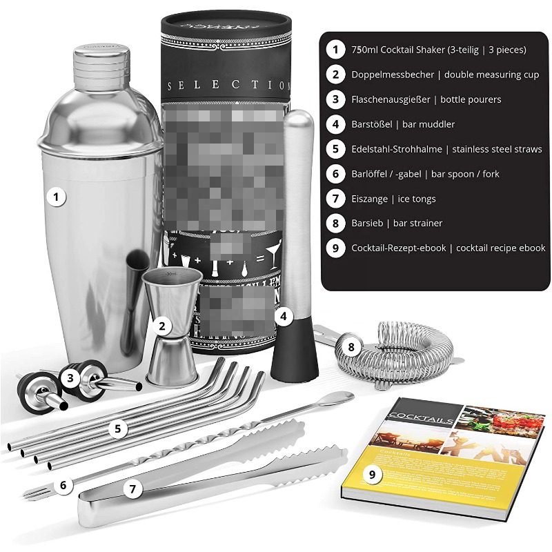 Basic  Bar Mixing Supply Kit,  - Bar Spoon Twisted 评论和价格