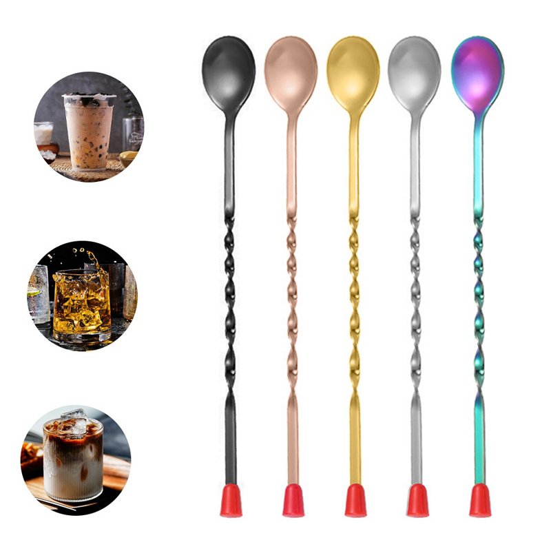 100Pcs/Lot Stainless Steel Twi - Bar Spoon Twisted 评论和价格