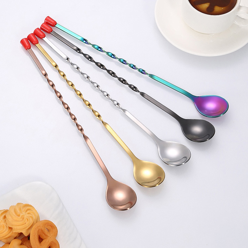 100Pcs/Lot Stainless Steel Twi - Bar Spoon Twisted 评论和价格