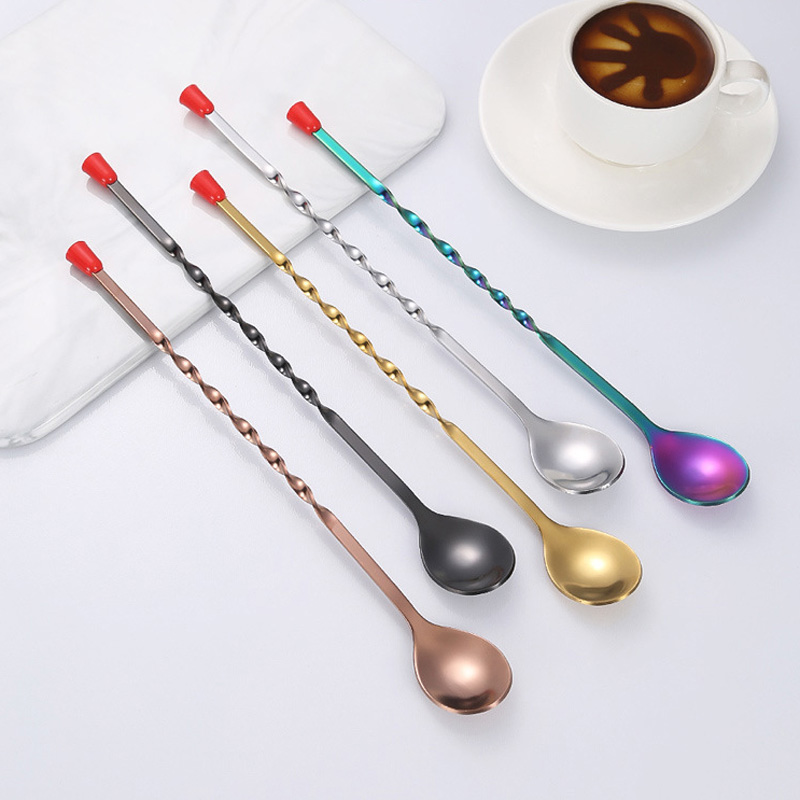 100Pcs/Lot Stainless Steel Twi - Bar Spoon Twisted 评论和价格