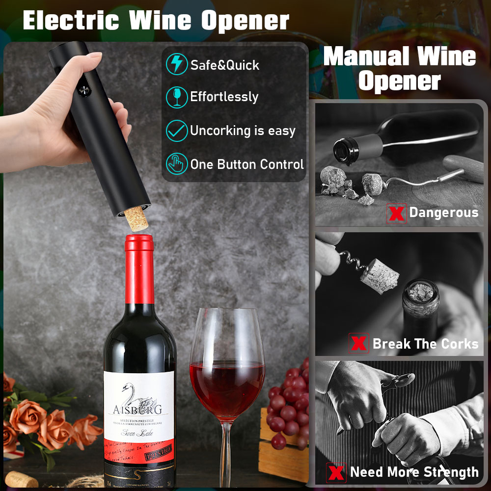Automatic Wine Opener Set Reus - Wine Opener Electric 评论和价格