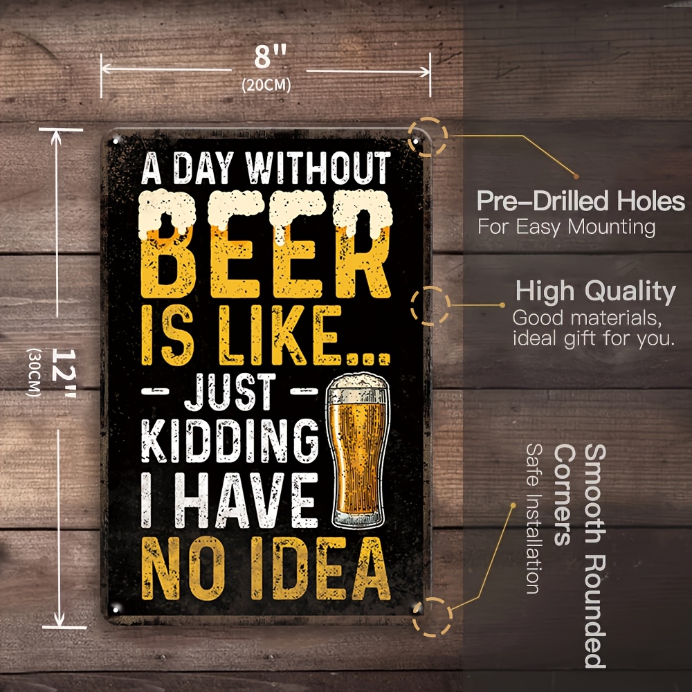 1Pc Vintage 2D Flat Funny Beer - Beer And Wine Quote 评论和价格