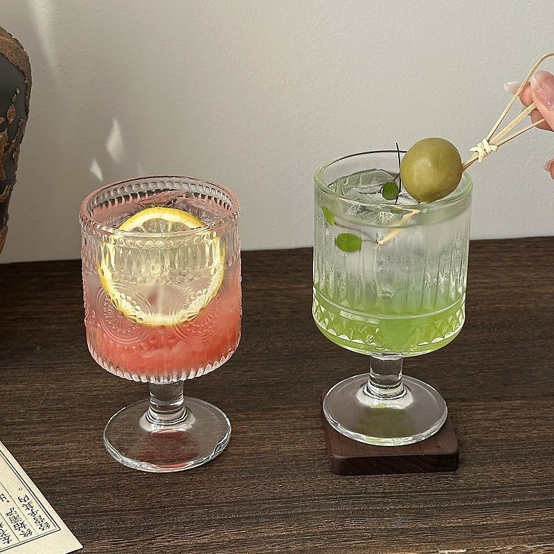 4pcs Set Vintage Embossed Mixe - Wine With Beer Mix 评论和价格