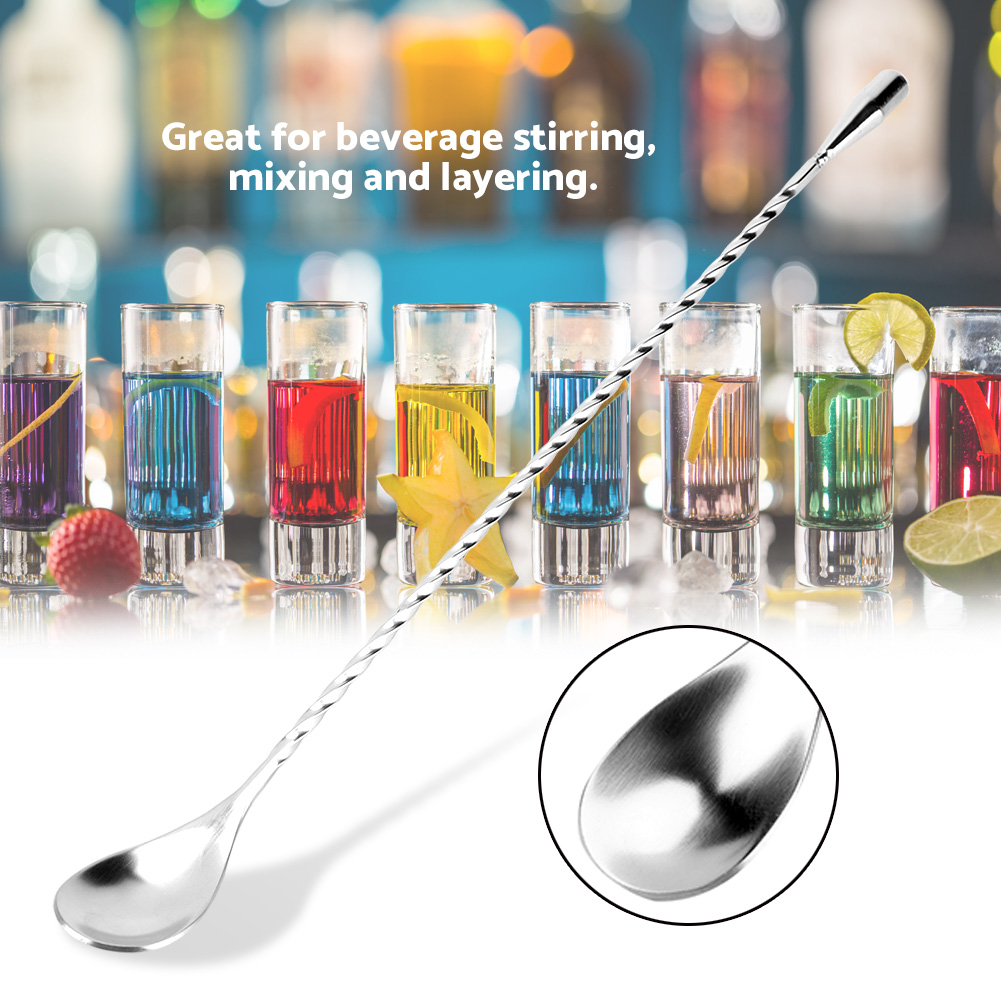 Stainless Steel Bar Wine Cockt - Bar Spoon Twisted 评论和价格
