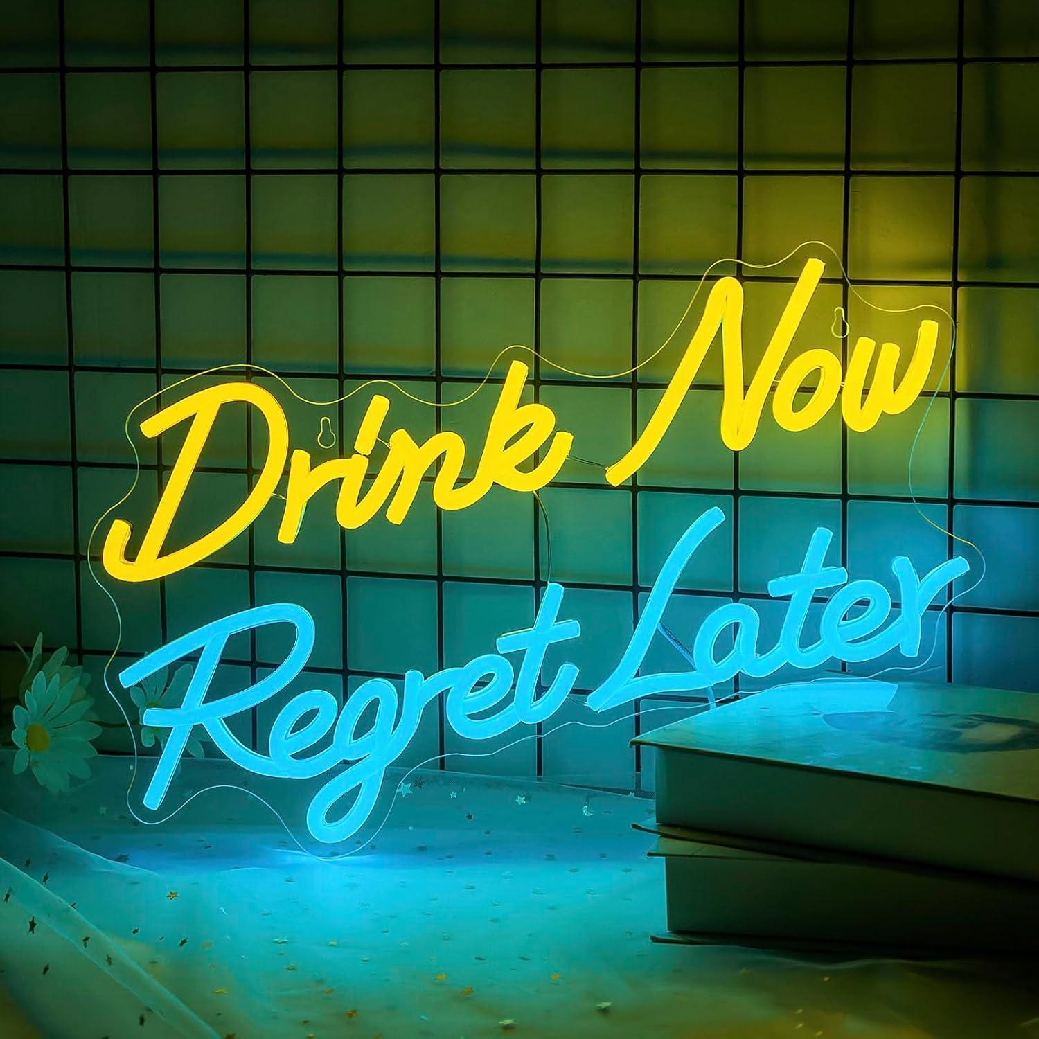 Beer Neon Sign Drink Now Regre - Beer & Wine Jockey Plaza Shopping 评论和价格