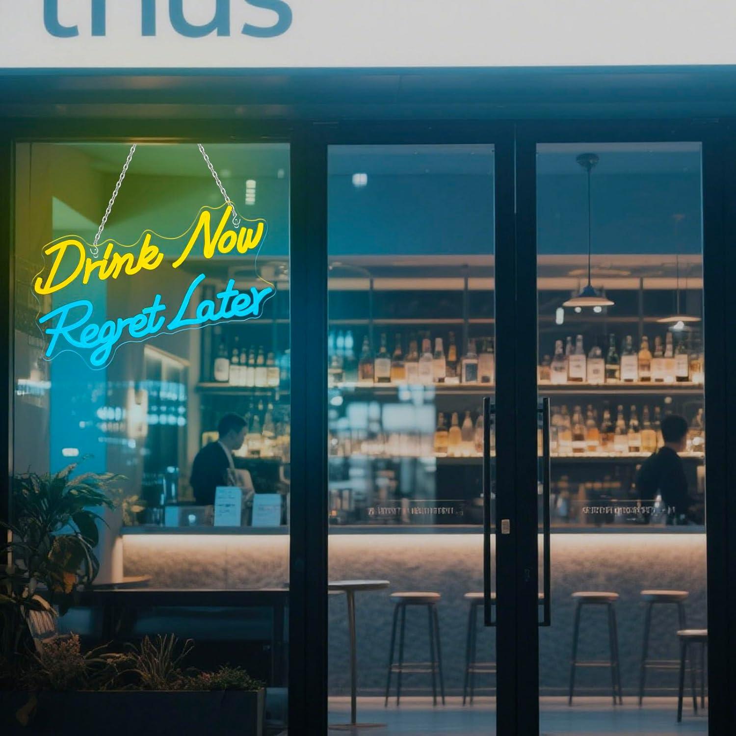 Beer Neon Sign Drink Now Regre - Beer & Wine Jockey Plaza Shopping 评论和价格