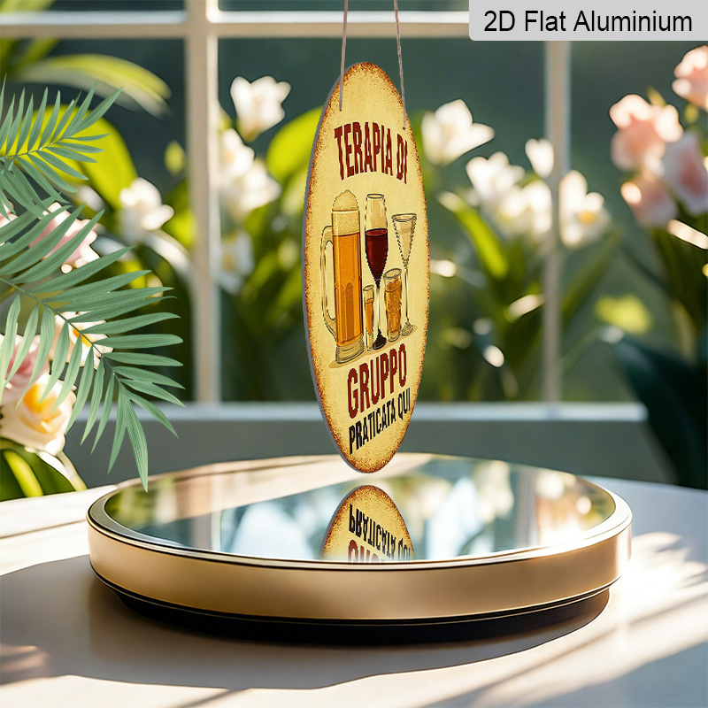 2D Flat, 1pc 7.87inchs Round A - Beer And Wine Quote 评论和价格