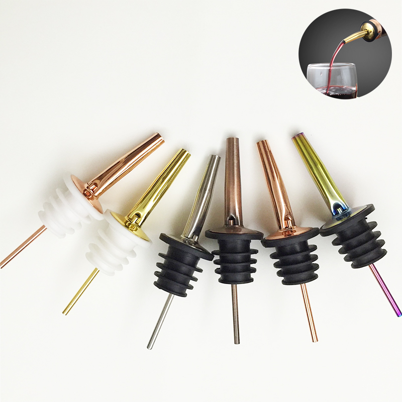 4Pcs Black/Rose Gold/Silver Li - Wine Aerator Pour 评论和价格