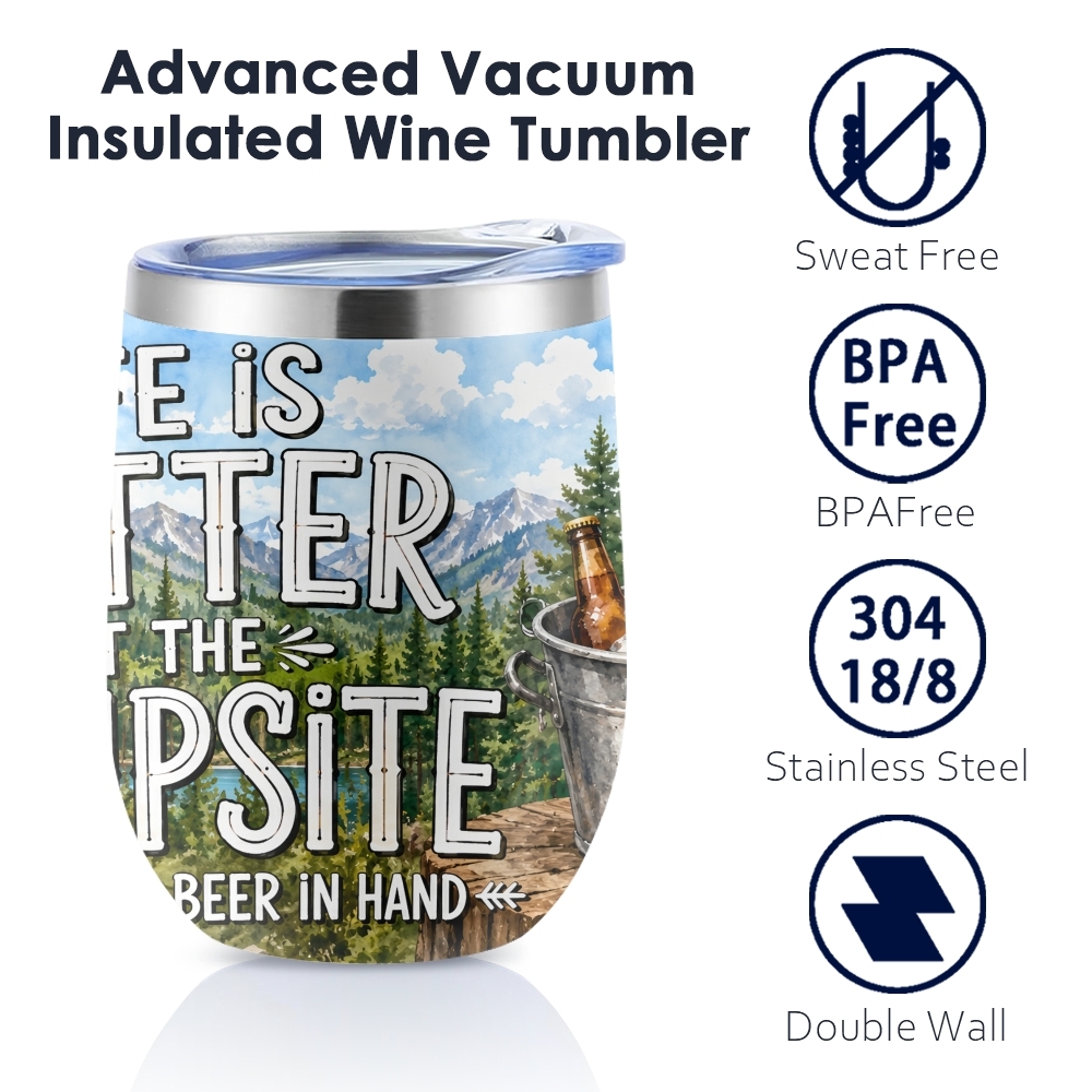 Funny Camping Beer Quote Vacuu - Beer And Wine Quote 评论和价格