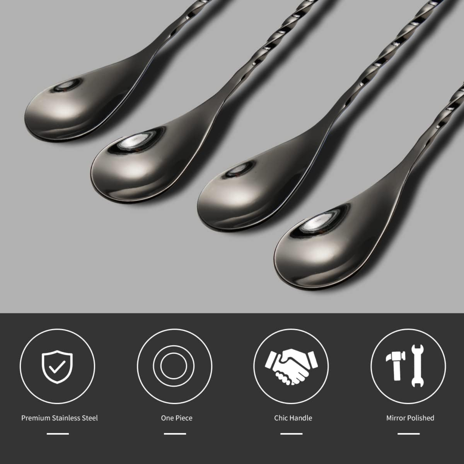 Cocktail Spoon Set of 2 - 12 I - Wine With Beer Mix 评论和价格